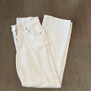 Cotton On Cream High-Rise Straight Jeans - Women's